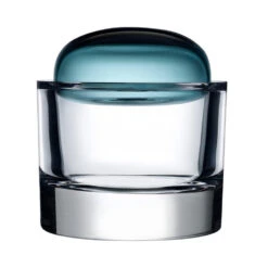 Ecrin Large Lidded Vessel - Petroleum Green