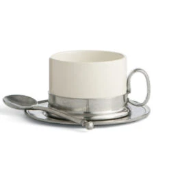 Tuscan Cappuccino Cup And Saucer With Spoon