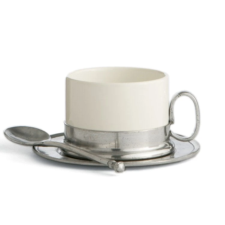 Tuscan Cappuccino Cup And Saucer With Spoon