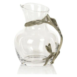 Dragonfly On Stalk Pewter And Glass Carafe