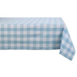 Buffalo Check 52" X 52" Tablecloth - Light Blue