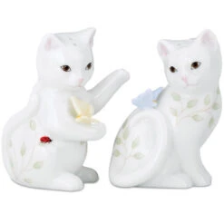 Lenox Butterfly Meadow Figural Kitten Salt And Pepper