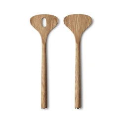 Georg Jensen Alfredo Oak Salad Servers Set Of 2