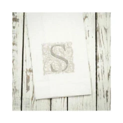 Monogram S 29" X 17" Linen Towel