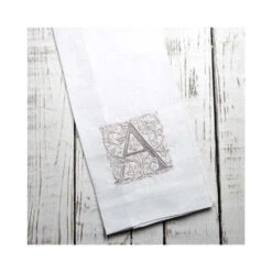 Monogram A 29" X 17" Linen Towel
