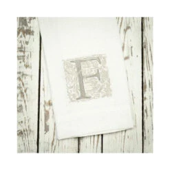 Monogram F 29" X 17" Linen Towel
