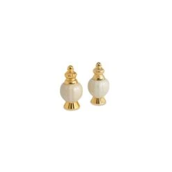 Peony 4" Salt & Pepper Set - Gold Snow