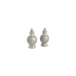 Peony 4" Salt & Pepper Set - Platinum