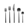 Movida Ice Oro Nero Five-Piece Flatware Place Setting
