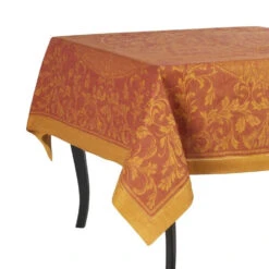 Renaissance 71" X 71" Tablecloth - Warm Sienna And Saffron