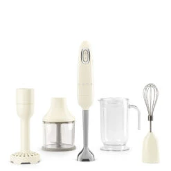 Smeg Tritan Renew Hand Blender With Accessories - Cream
