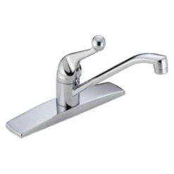 Delta Classic Single Handle Kitchen Faucet With Escutcheon