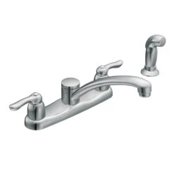 Moen Chateau Two Handle Kitchen Faucet With Side Sprayer