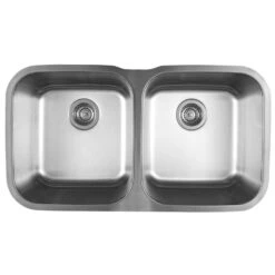 Blanco Stellar 33-1/3" Equal Double Bowl Stainless Steel Undermount Kitchen Sink