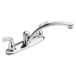 Delta Foundations Two Handle Kitchen Faucet With Escutcheon