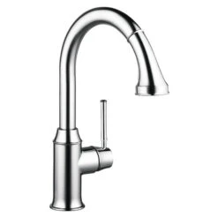 Hansgrohe Talis C Single Handle Pull Down Kitchen Faucet With Dual Spray