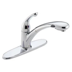 Delta Signature Single Handle Water Efficient Pull Out Kitchen Faucet
