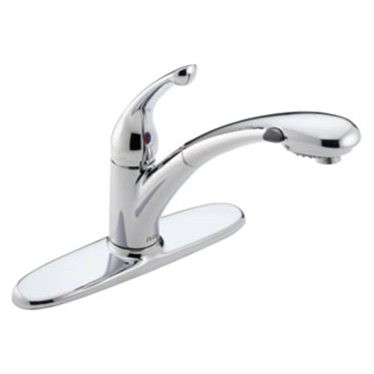 Delta Signature Single Handle Water Efficient Pull Out Kitchen Faucet