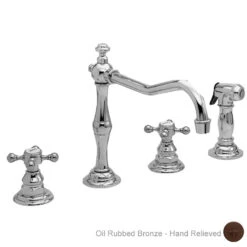Chesterfield Two Handle Widespread Kitchen Faucet With Side Sprayer