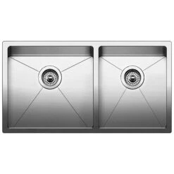 Blanco Quatrus R15 33" 1-3/4 Double Bowl Stainless Steel Undermount Kitchen Sink