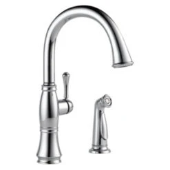 Delta Cassidy Single Handle High Arc Kitchen Faucet With Sprayer
