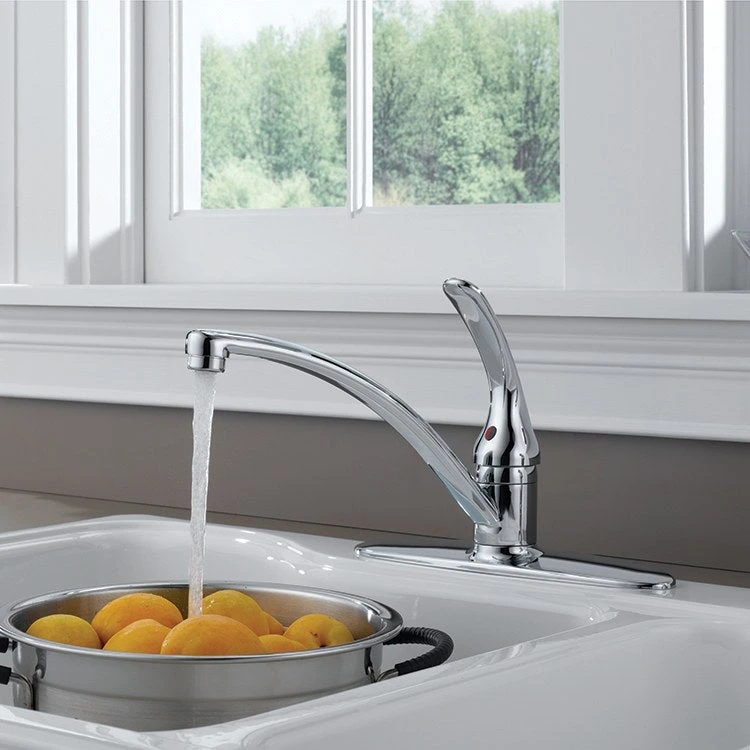 Delta Foundations Single Handle Kitchen Faucet With Escutcheon - Image 2