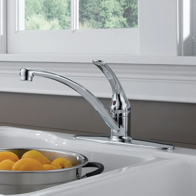Delta Foundations Single Handle Kitchen Faucet With Escutcheon - Image 3