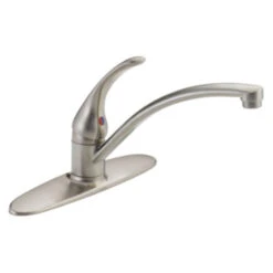 Delta Foundations Single Handle Kitchen Faucet With Escutcheon