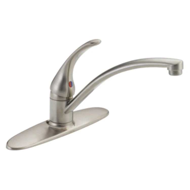 Delta Foundations Single Handle Kitchen Faucet With Escutcheon