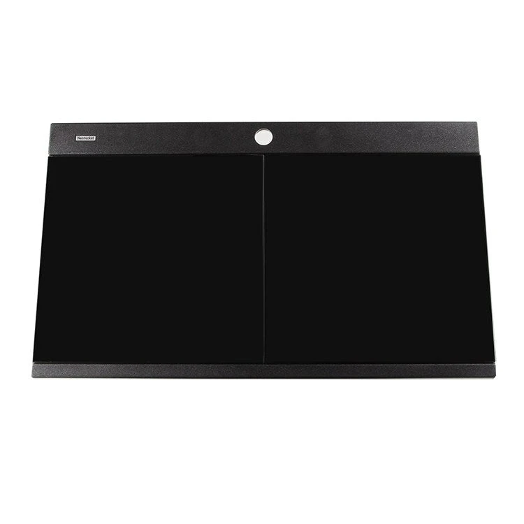 Plymouth 34" Large Double Bowl Drop-In Granite Composite Prep Station Sink - Image 3