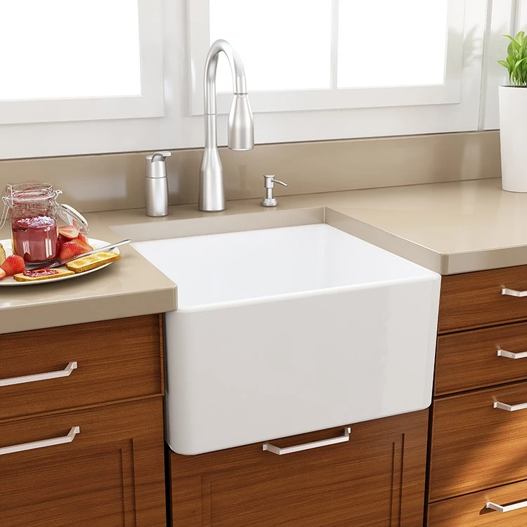 Cape 20" Single Bowl Fireclay Farmhouse Kitchen Sink - Image 2