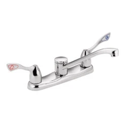 Moen M-Bition Two Handle Kitchen Faucet With Wrist-Blade Handles