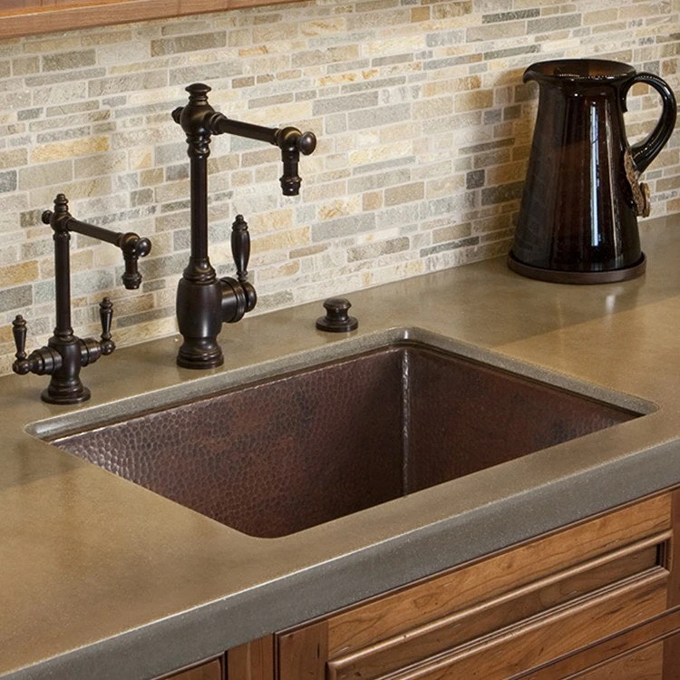 Cocina 24" Single Bowl Copper Undermount Kitchen Sink - Image 2