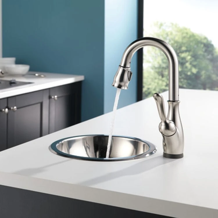 Delta Leland Single Handle Pull Down Bar/Prep Faucet With Touch2O Technology - Image 2