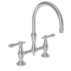 Chesterfield Two Handle High Arc Kitchen Bridge Faucet Without Side Sprayer