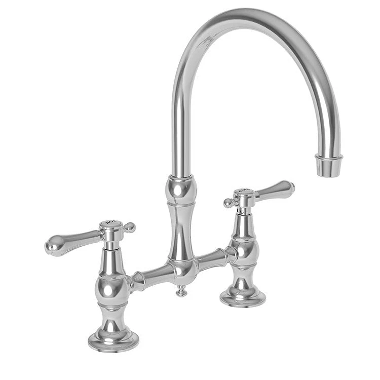 Chesterfield Two Handle High Arc Kitchen Bridge Faucet Without Side Sprayer