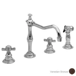 Fairfield Two Handle Widespread Kitchen Faucet With Side Sprayer