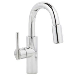 East Linear Single Handle Pull Down Bar/Prep Faucet