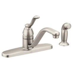 Moen Banbury Single Handle Kitchen Faucet With Side Sprayer