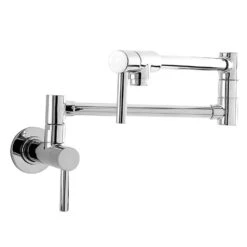 East Linear Two Handle Wall-Mount Pot Filler With Lever Handles