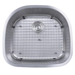 Sconset 23.625" Single Bowl D-Bowl Stainless Steel Undermount Kitchen Sink