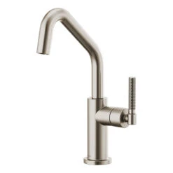 Litze Single Handle Bar Faucet With Angled Spout/Knurled Handle