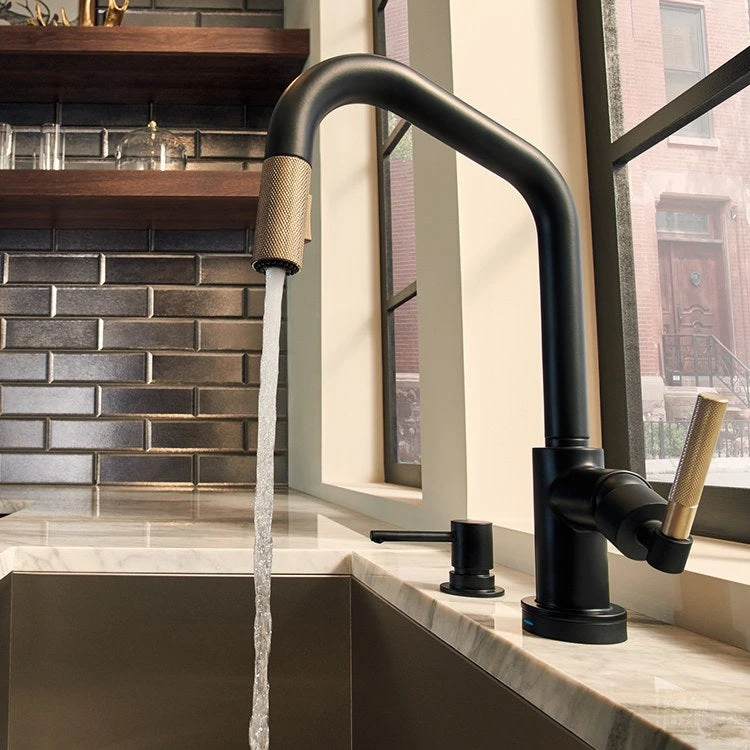Litze Single Handle SmartTouch Pull Down Faucet With Angled Spout/Knurled Handle - Image 3