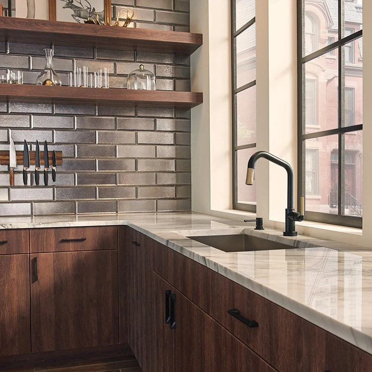 Litze Single Handle SmartTouch Pull Down Faucet With Angled Spout/Knurled Handle - Image 5