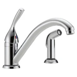 Delta Classic Single Handle Kitchen Faucet With Side Sprayer