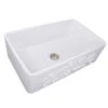 Vineyard 33" Single Bowl Fireclay Farmhouse Kitchen Sink With Filigree Apron