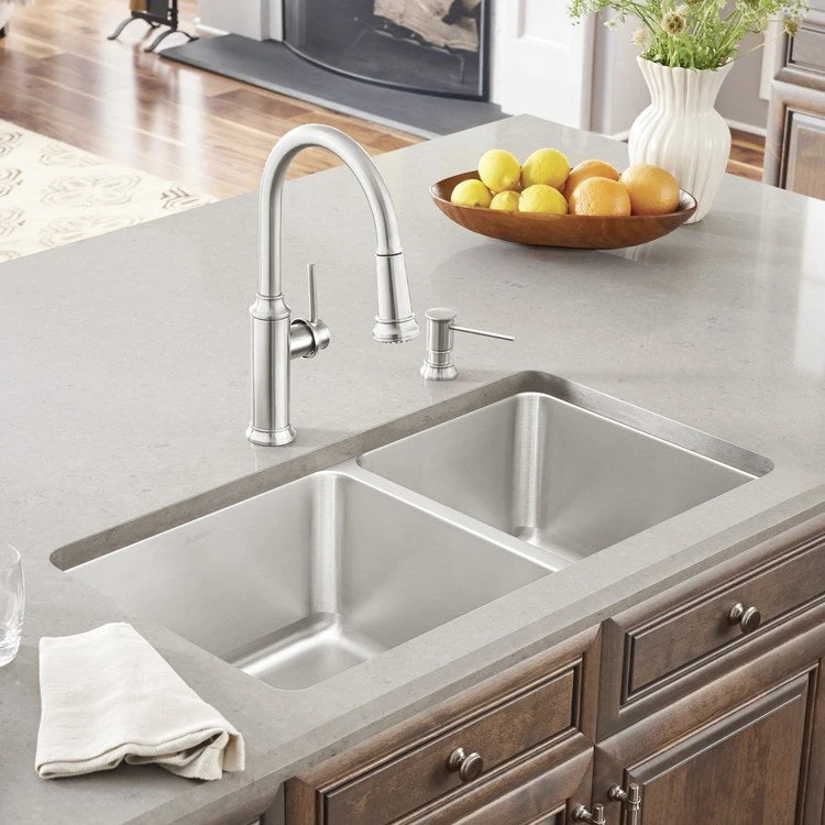 Blanco Formera 33" Offset Double Bowl Stainless Steel Undermount Kitchen Sink - Image 3