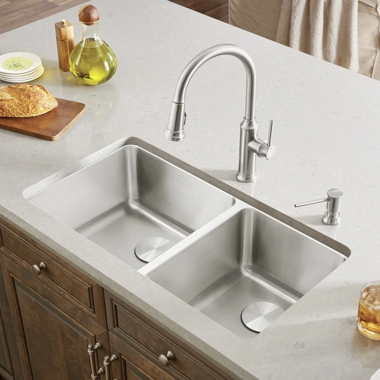 Blanco Formera 33" Offset Double Bowl Stainless Steel Undermount Kitchen Sink - Image 4