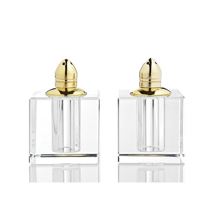 Vitality Gold Handmade Lead-Free Crystal Salt And Pepper Shakers