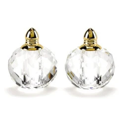 Zendra Gold Handmade Lead-Free Crystal Salt And Pepper Shakers